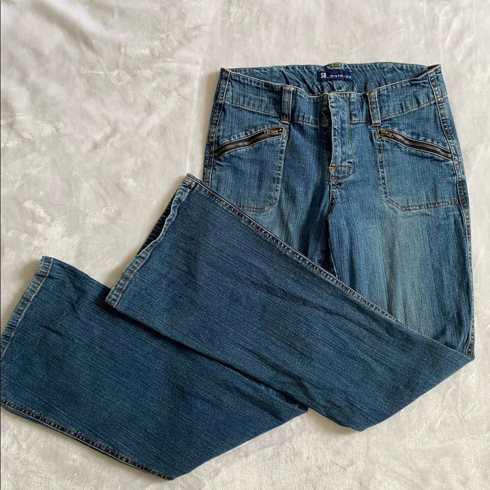 Y2K Low Rise Zipper Pocket Pants